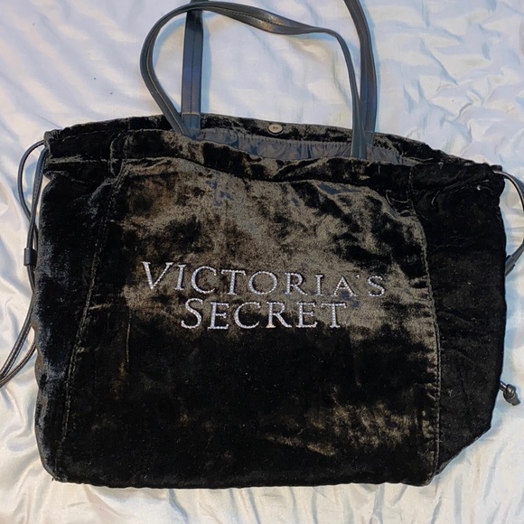 Victoria's Secret 2018 Luxe Velvet Bling Logo Tote - Picture 1 of 4